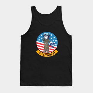 Grumman F-14 Tomcat Pilot Stars and Stripes Tank Top